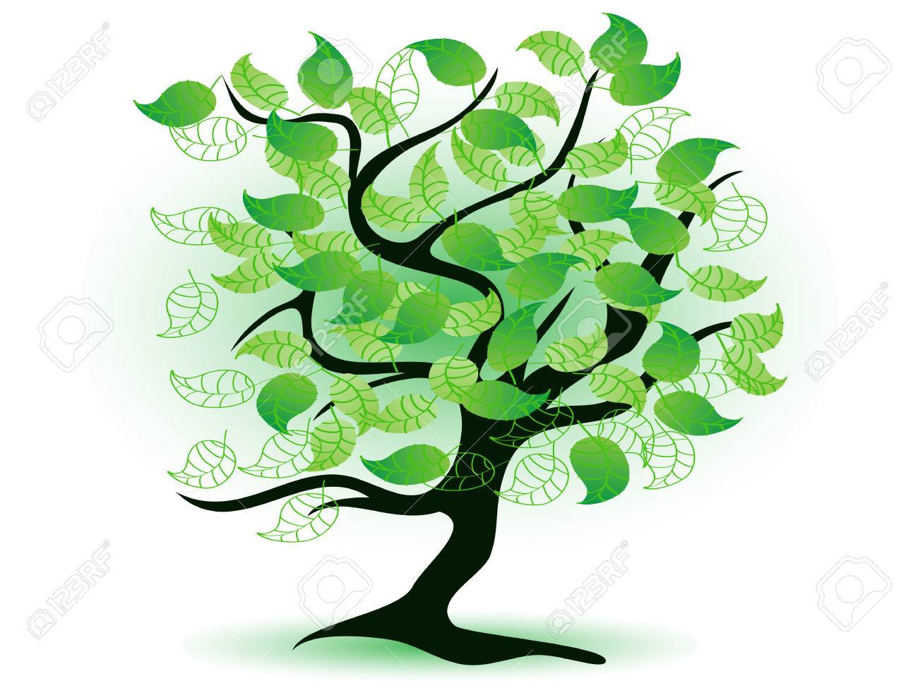 artistic green tree for