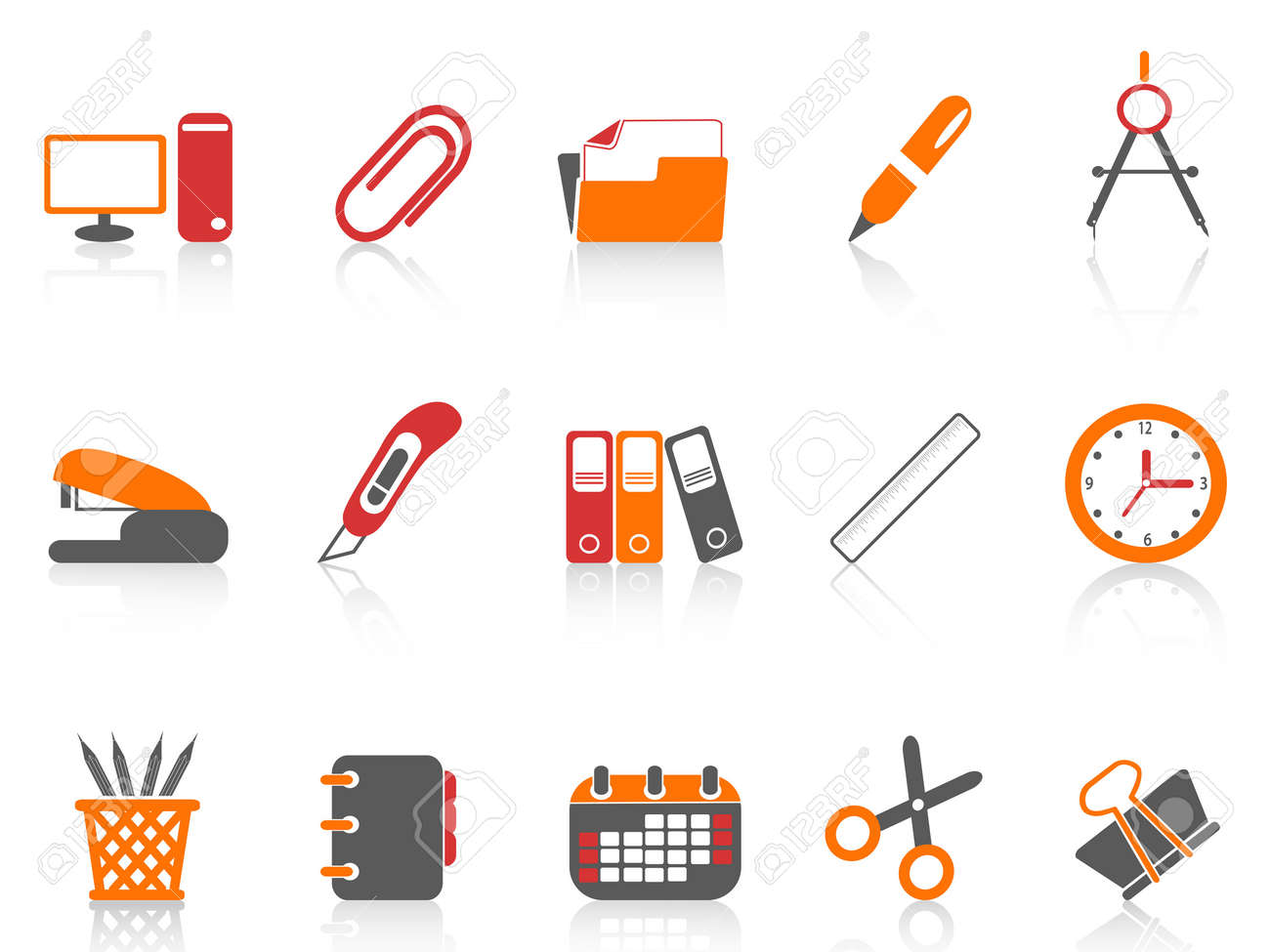 isolated simple color office tools icon on white background office tools