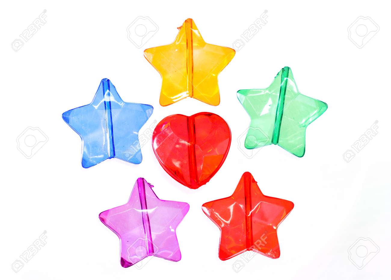 Perles De Forme D étoile En Plastique Transparent Coloré Banque D Images Et Photos Libres De Droits Image 29392845