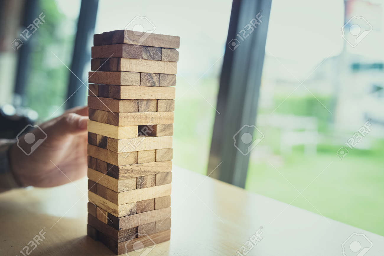wooden tower puzzle