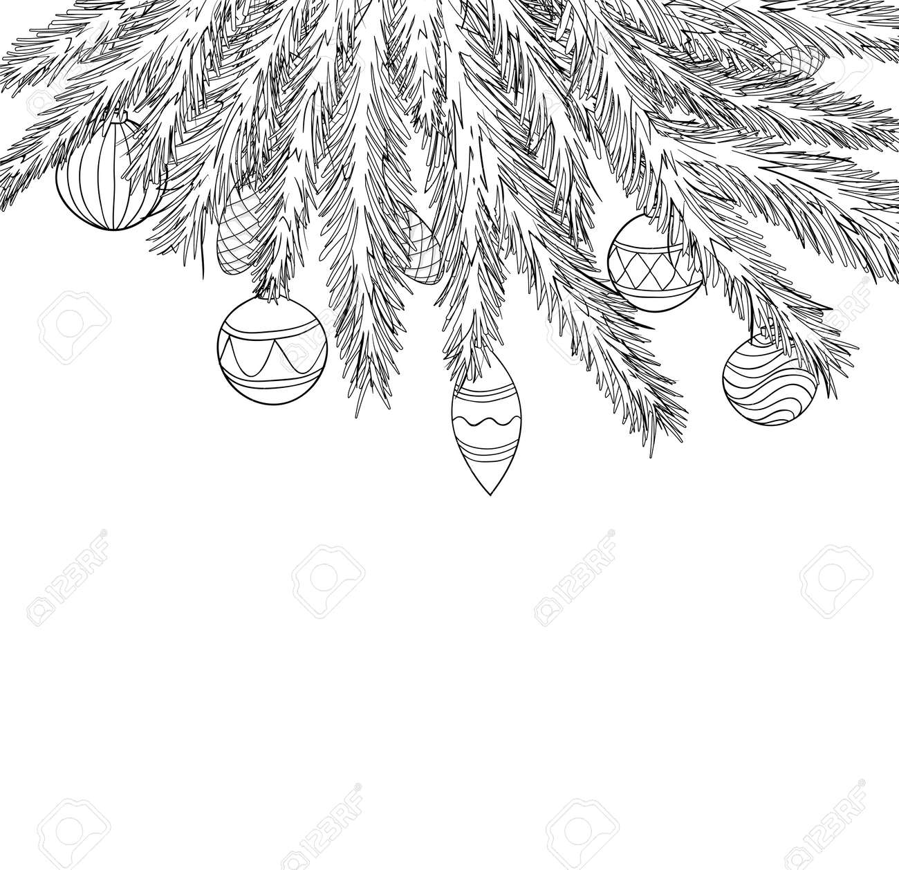 beautiful monochrome black and white christmas balls hanging black and white christmas balls