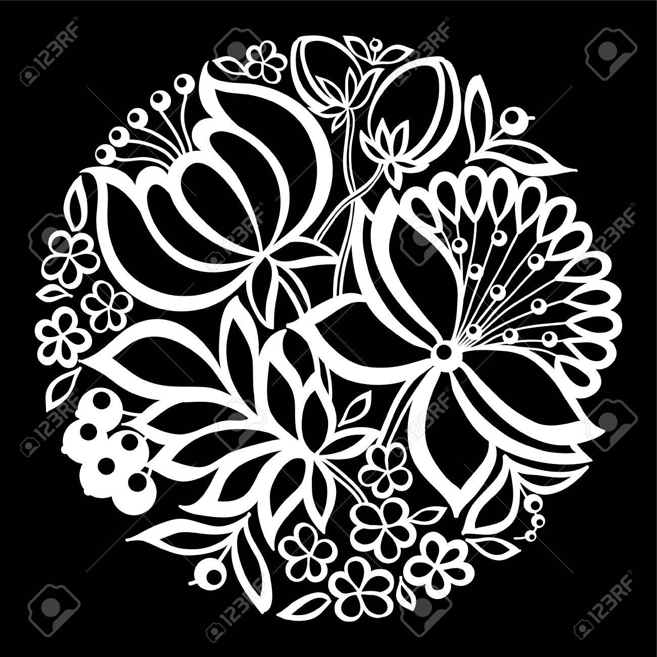 beautiful monochrome black and white flowers and leaves isolated. Floral design for greeting card and invitation of wedding, birthday, Valentine's Day, mother's day and seasonal holiday - 54699891 beautiful monochrome black and white flowers and leaves isolated. Floral design for greeting card and invitation of wedding, birthday, Valentine's Day, mother's day and seasonal holiday - 54699891