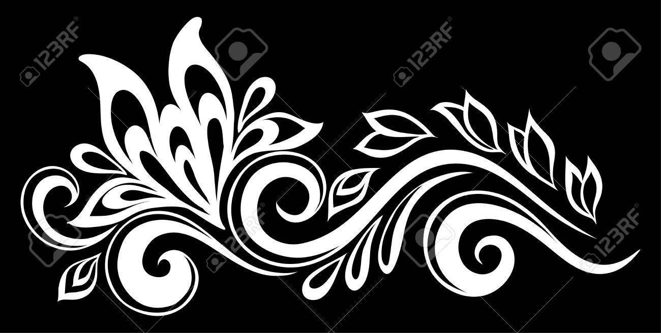beautiful monochrome black and white flowers and leaves isolated. Floral design for greeting card and invitation of wedding, birthday, Valentine's Day, mother's day and seasonal holiday - 60983936 beautiful monochrome black and white flowers and leaves isolated. Floral design for greeting card and invitation of wedding, birthday, Valentine's Day, mother's day and seasonal holiday - 60983936