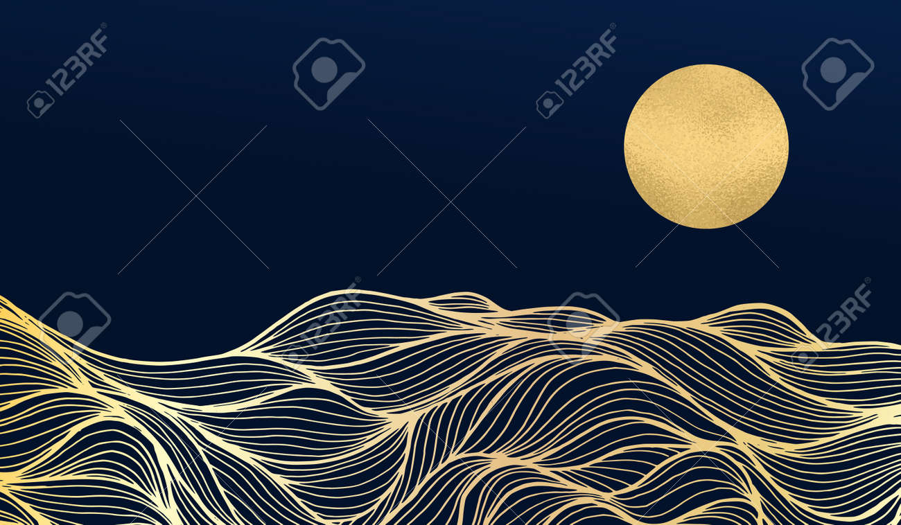 Art abstrait montagne noir et or fond graphique de style moderne d'art en ligne. arrière-plan horizontal géométrique abstrait. paysage d'art en ligne design pour décoration murale, carte postale ou couverture de brochure - 176563113 Art abstrait montagne noir et or fond graphique de style moderne d'art en ligne. arrière-plan horizontal géométrique abstrait. paysage d'art en ligne design pour décoration murale, carte postale ou couverture de brochure - 176563113