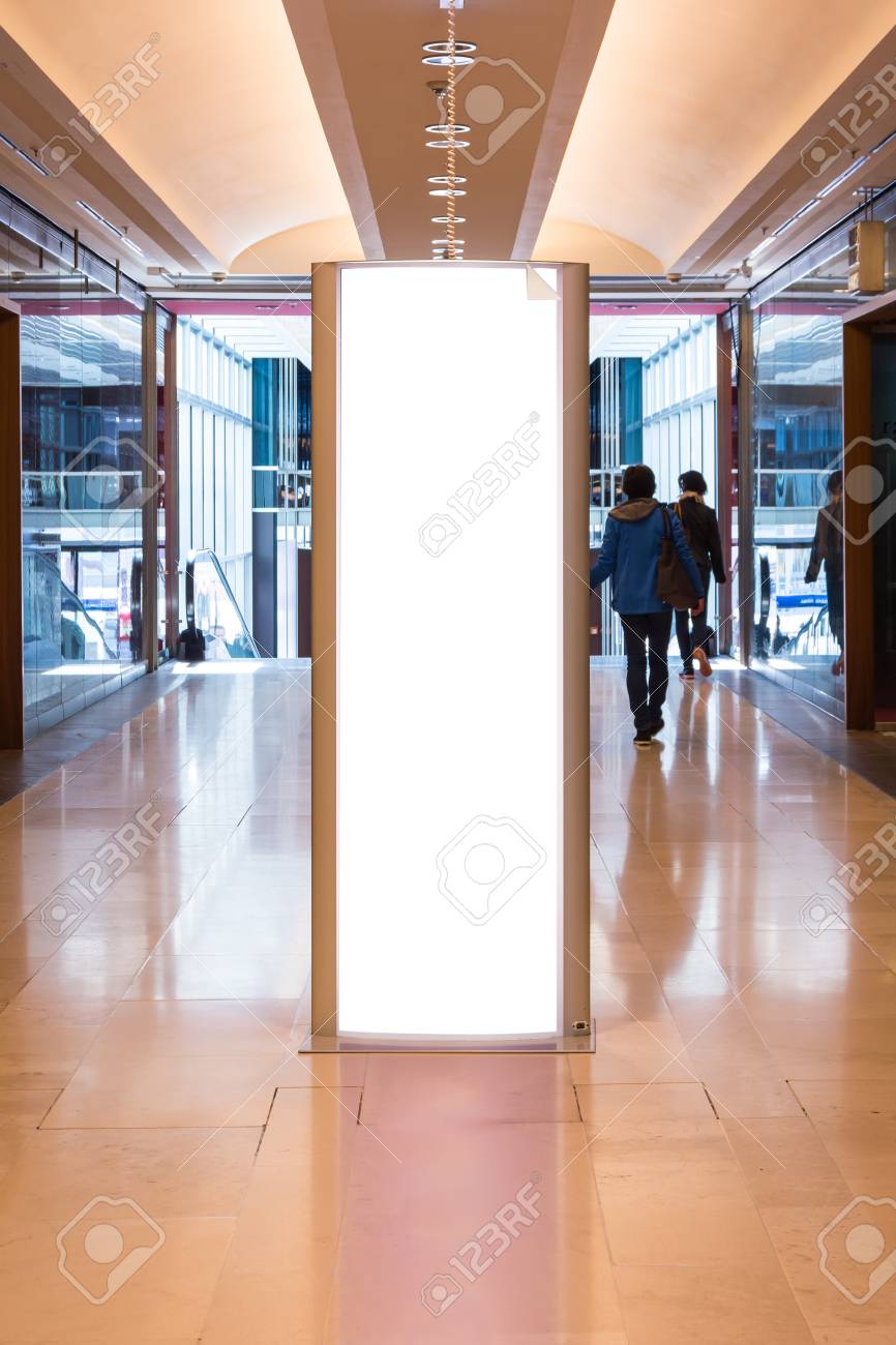 mall interior blank ad