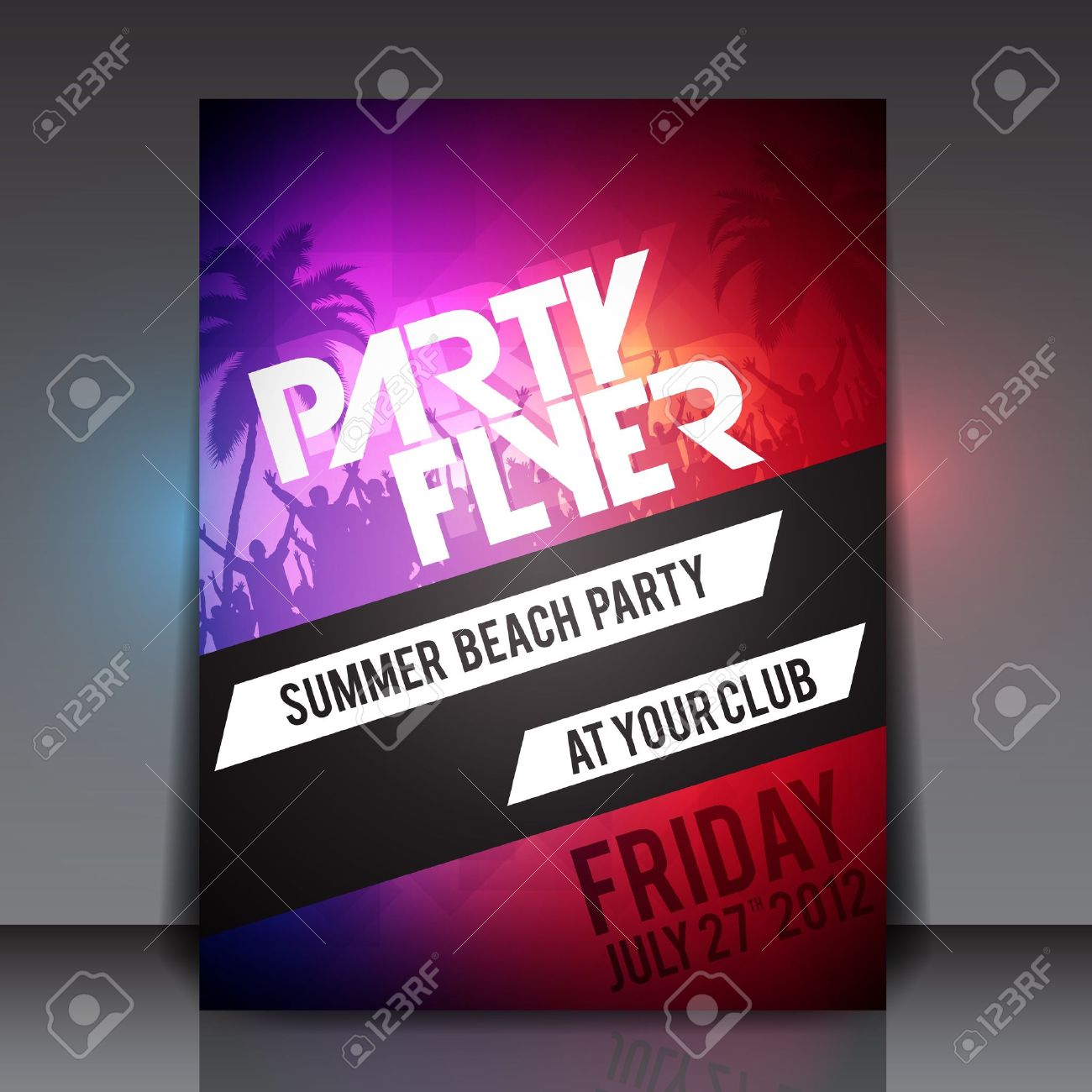 summer beach party flyer template royalty free cliparts vectors