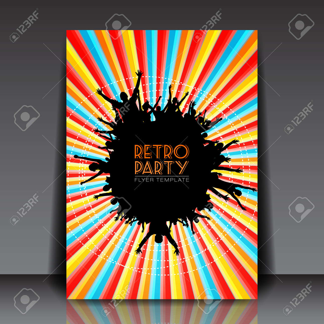 retro party flyer template royalty free cliparts vectors and stock retro party flyer