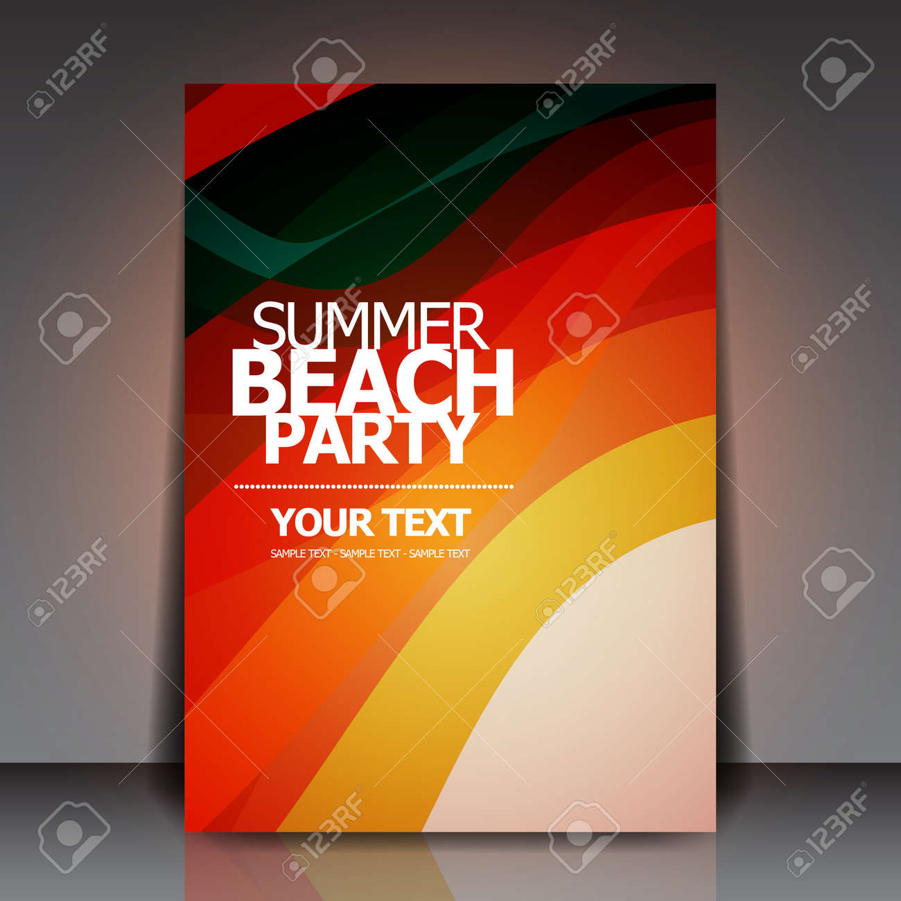 summer beach retro party flyer royalty free cliparts vectors and retro party flyer