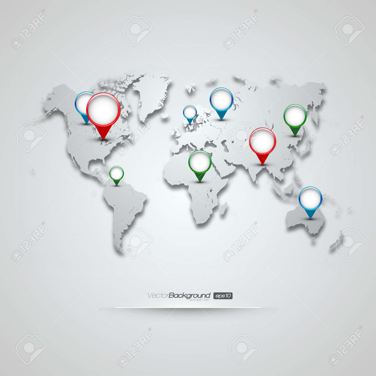 世界地図の Gps アイコンをのイラスト素材 ベクタ Image