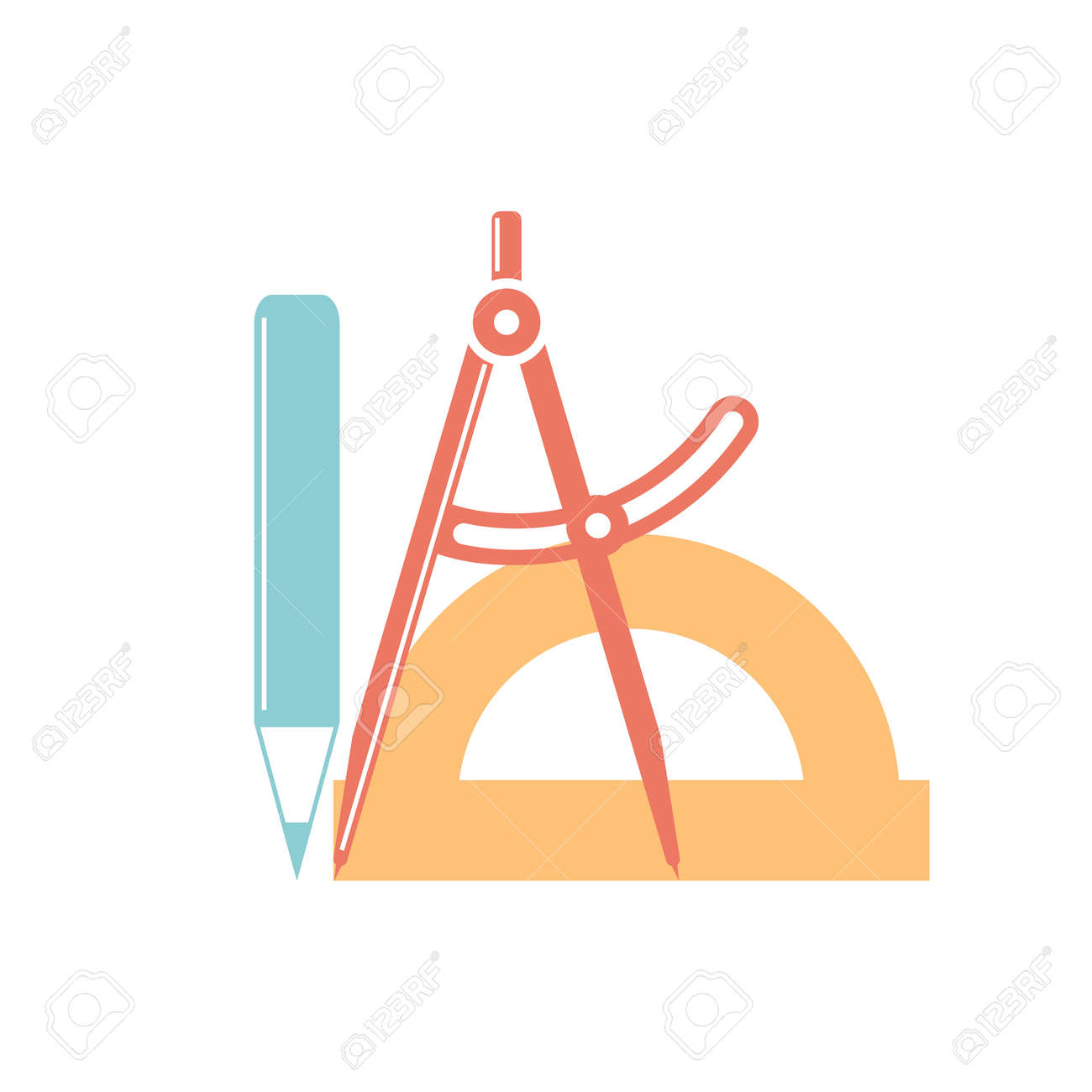 Engineer Designer Logo Work Of Architect Technical Tool Compass