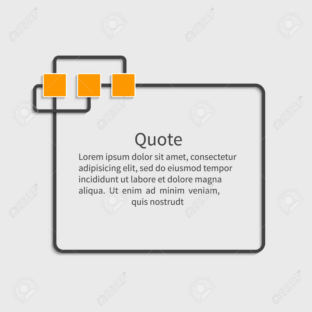 quote blank template dialog box design element for message
