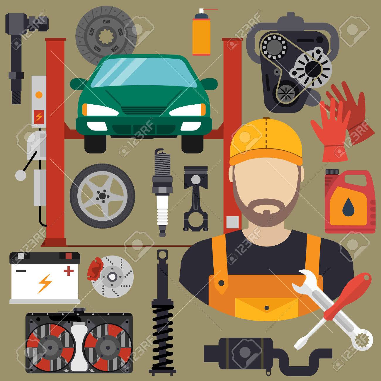 car mechanic design