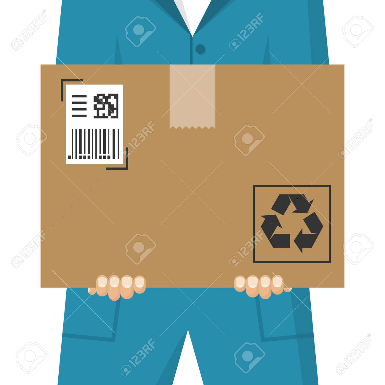 配信のコンセプトです 青い制服を着て手に段ボール箱を持って宅配 ベクトル イラストのフラット デザイン 船便の男 配信パッケージ のイラスト素材 ベクタ Image 配信のコンセプトです 青い制服を着て手に段ボール箱を持って宅配 ベクトル イラストのフラット デザイン 船便の男 配信パッケージ のイラスト素材 ベクタ Image