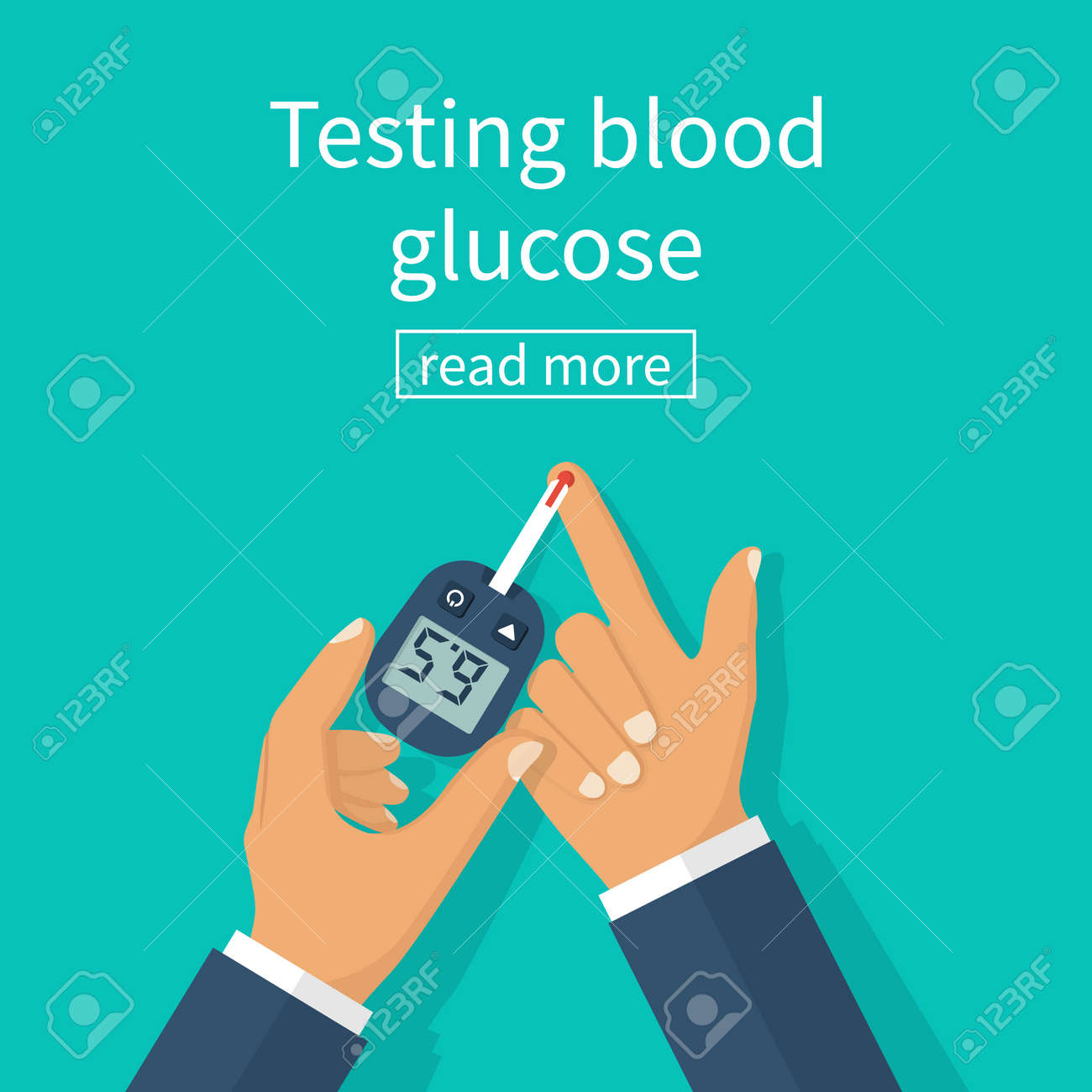 Diabetes Konzept Halt Man In Der Hand Glucometer Massnahmen