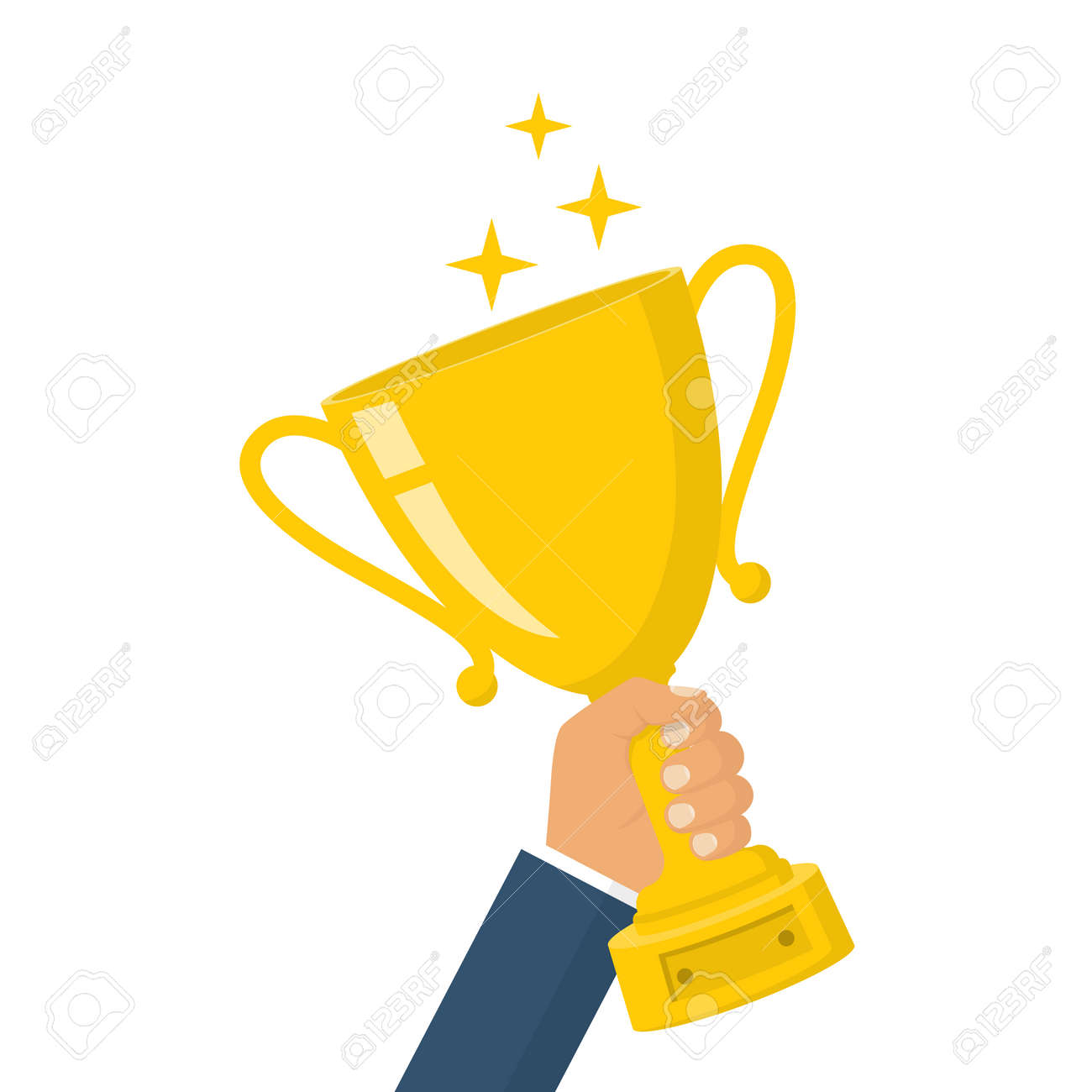 Winning Cup In Hand. Royalty Free SVG, Cliparts, Vectors, and Stock  Illustration. Image 79637605., image size:1300x1300