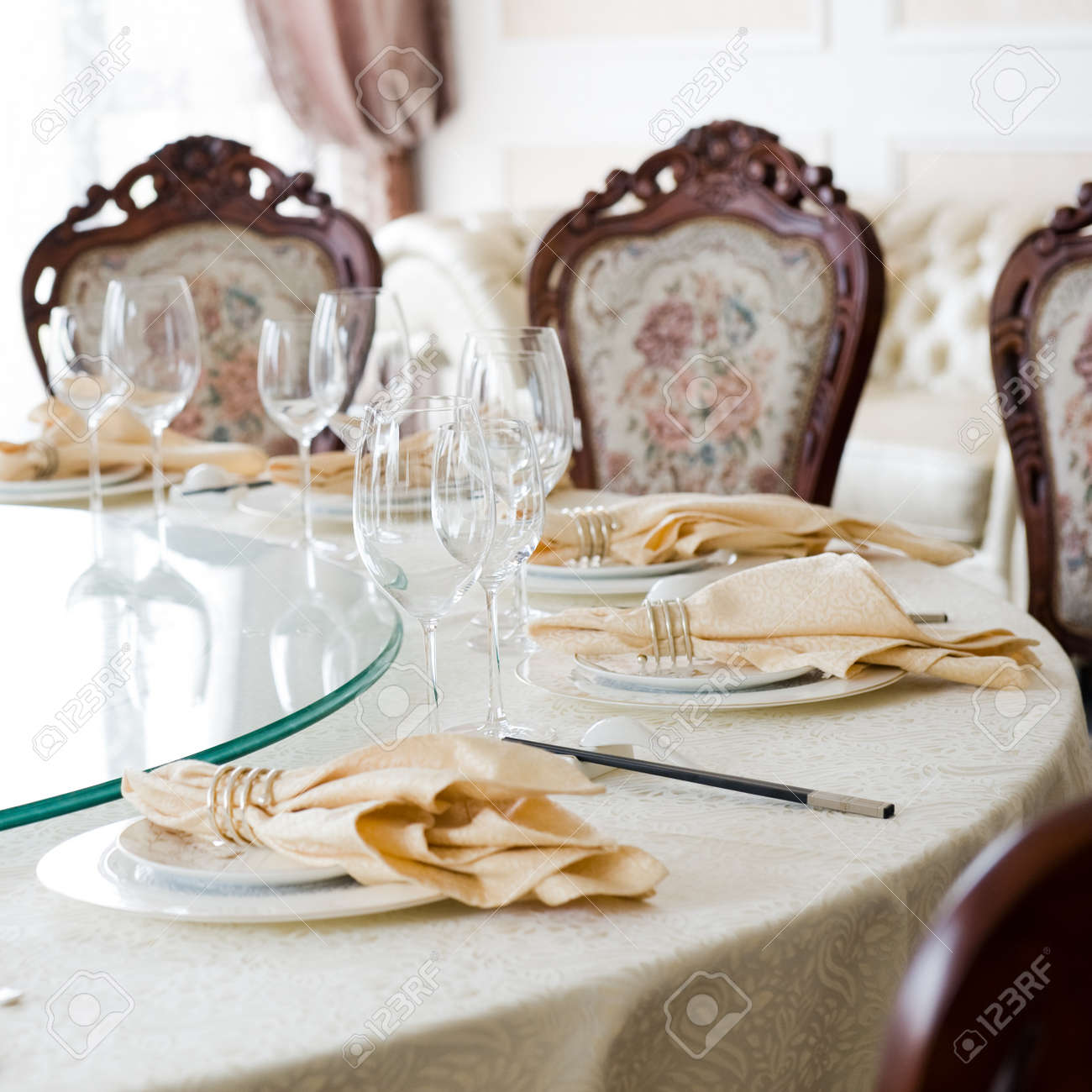 Dining Room Table Set For Dinner formal dining room table and chairs set for dinner stock photo Dining Room Table Set For Dinner formal dining room table and chairs set for dinner stock photo
