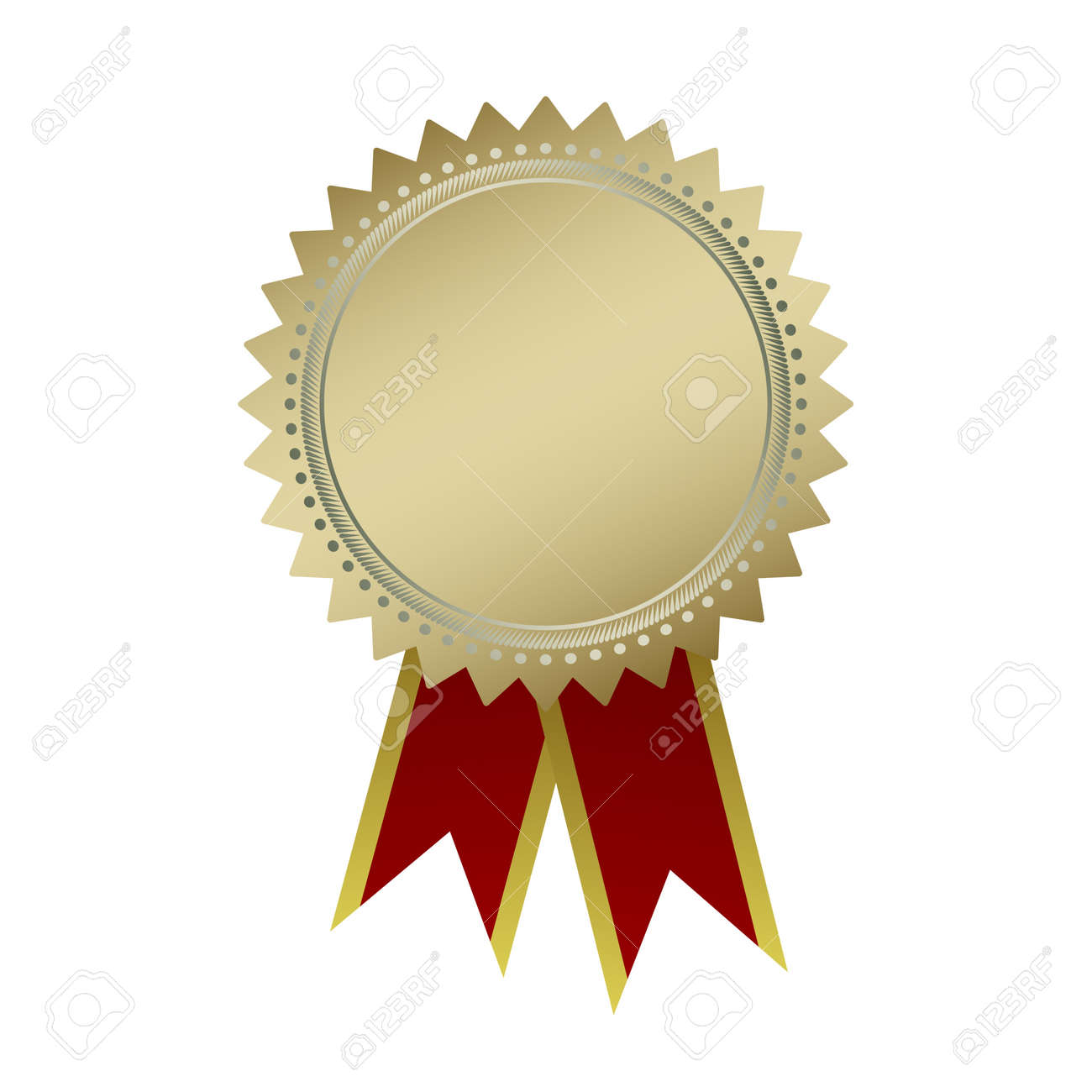 blank guarantee vector element sign certificate with ribbons royalty