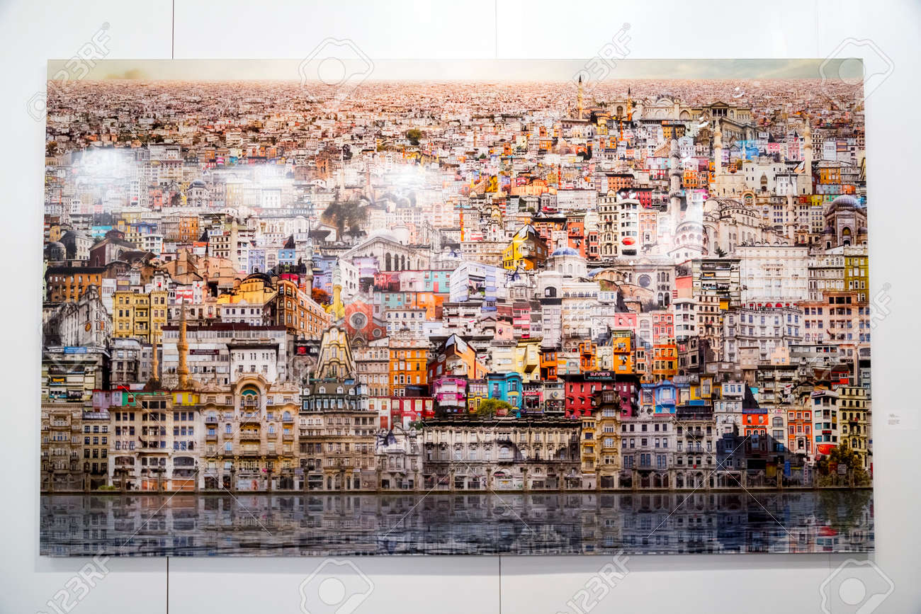 Istanbul, Turkey - November 13, 2015: Piece of art at the 10th edition of the annual Contemporary Istanbul artshow held in Lutfi Kirdar Convention Center, Istanbul on November 13. - 62565700 Istanbul, Turkey - November 13, 2015: Piece of art at the 10th edition of the annual Contemporary Istanbul artshow held in Lutfi Kirdar Convention Center, Istanbul on November 13. - 62565700