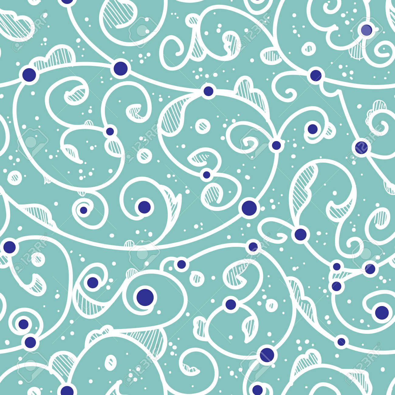 詳細のイズニック スタイル花柄エレガントな装飾 Web と印刷の使用のための表面パターンを繰り返しデジタル タブレットでフリーハンド描画のシームレスなパターン デザイン のイラスト素材 ベクタ Image