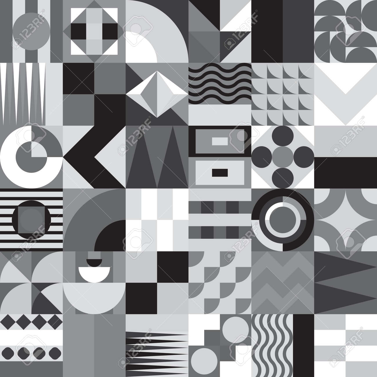 Contemporary geometric mosaic seamless pattern with a vibrant color scheme, repeat background with rich and modern shapes, surface pattern design for web and print - 66990958 Contemporary geometric mosaic seamless pattern with a vibrant color scheme, repeat background with rich and modern shapes, surface pattern design for web and print - 66990958
