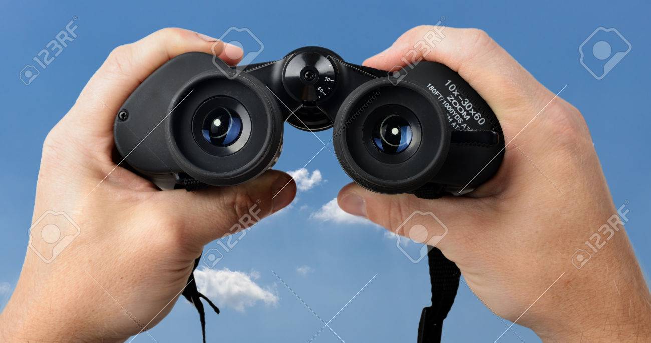 blue binoculars