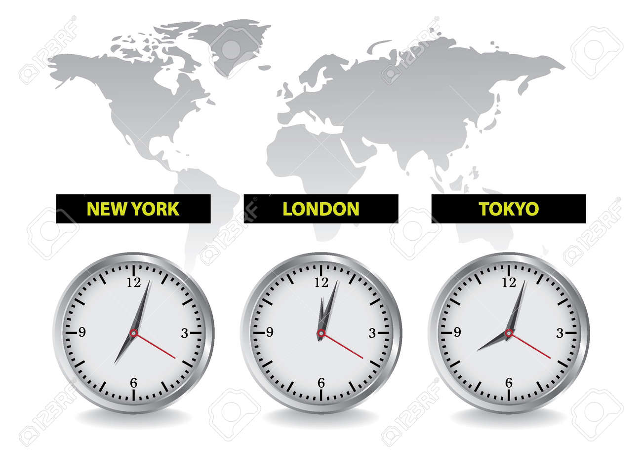 세계 시간 시계 로열티 무료 사진, 그림, 이미지 그리고 스톡포토그래피. Image 11496558