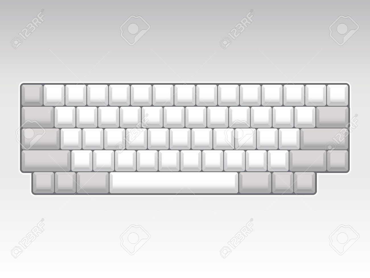 空白のキーボード レイアウト 現実的なイラストのイラスト素材 ベクタ Image 空白のキーボード レイアウト 現実的なイラストのイラスト素材 ベクタ Image