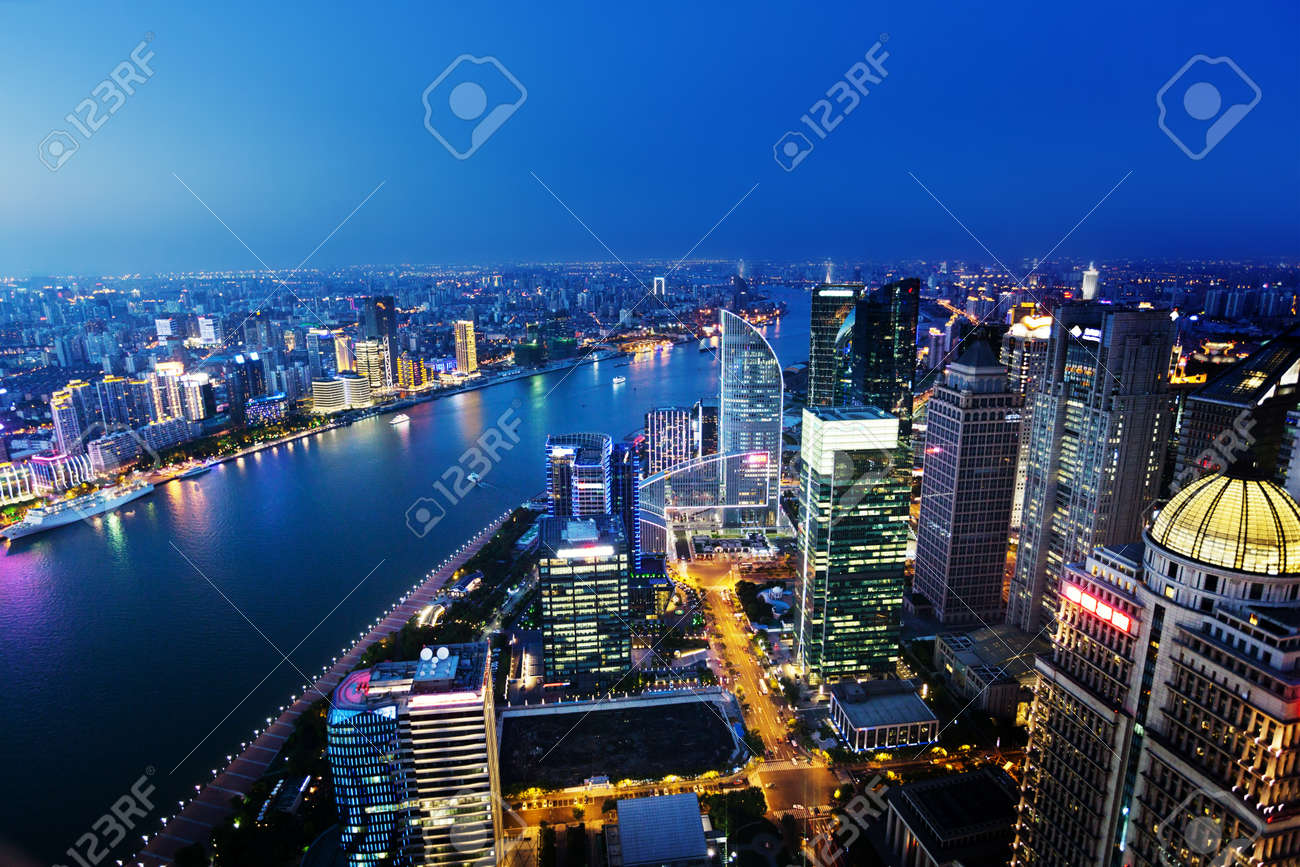 Shanghai night view, China - 48252659 Shanghai night view, China - 48252659