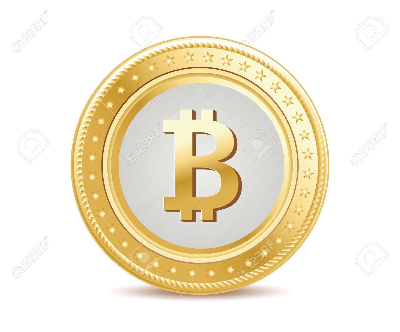 흰색 배경에 황금 고립 비트 코인 동전 전면보기 로열티 무료 사진, 그림, 이미지 그리고 스톡포토그래피. Image 55083271