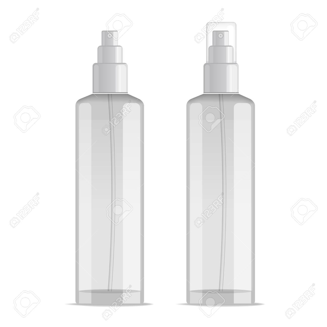Download Realistic Transparent Cosmetic Bottle Sprayer Container Dispenser Stock Photo Picture And Royalty Free Image Image 73527911