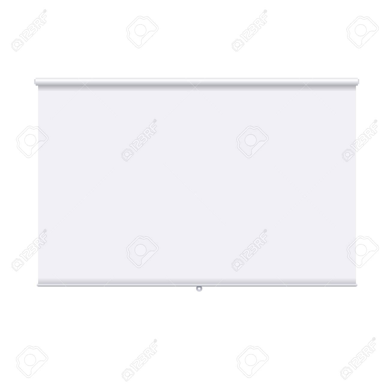 horizontal roll up banner isolated on the white background design white template