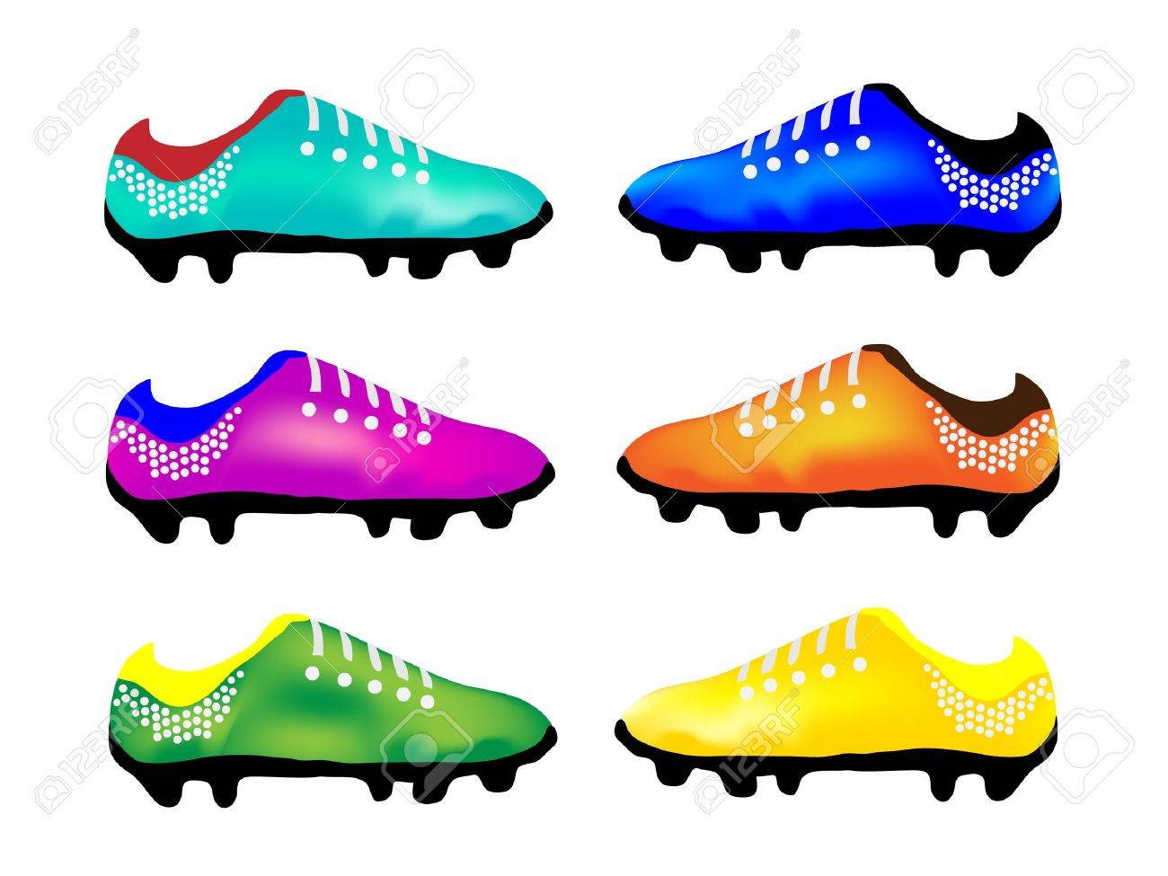 purple and blue soccer cleats