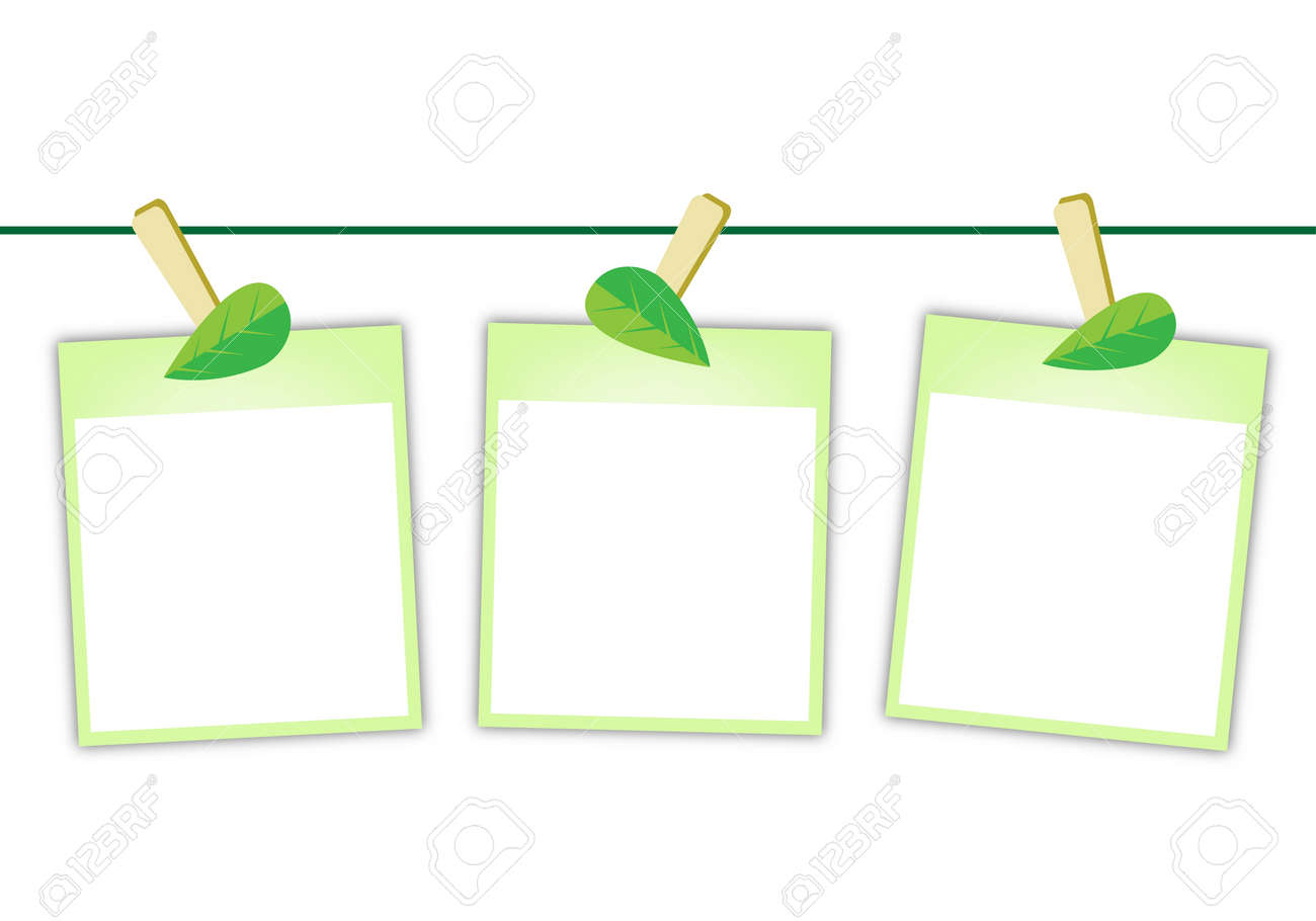 Illustration of Three Blank Instant Photo Prints or Polaroid Frames Hanging on Lovely Green Leaf Clothespins, Isolated on A White Background - 18346977 Illustration of Three Blank Instant Photo Prints or Polaroid Frames Hanging on Lovely Green Leaf Clothespins, Isolated on A White Background - 18346977