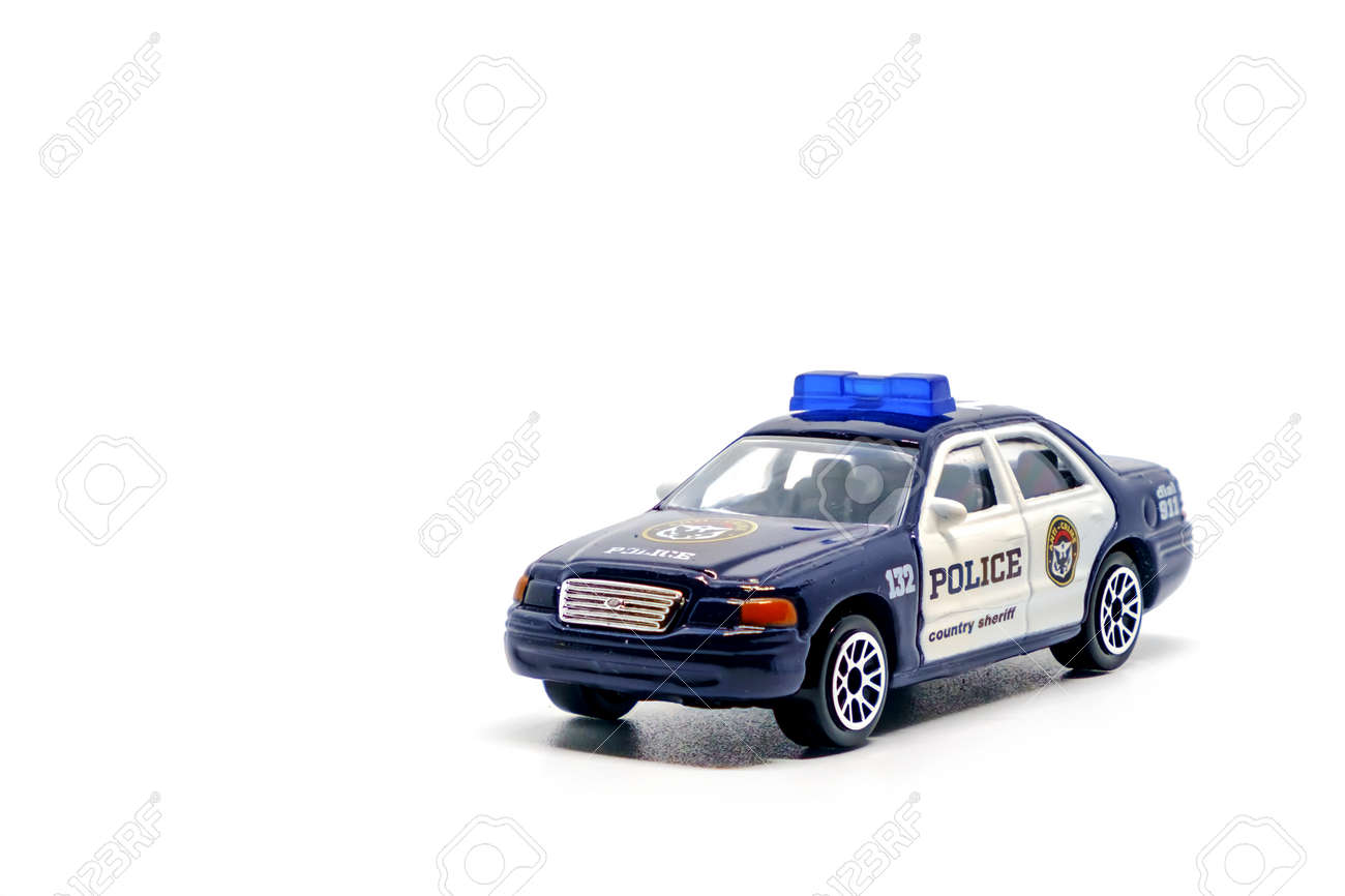 white police car toy
