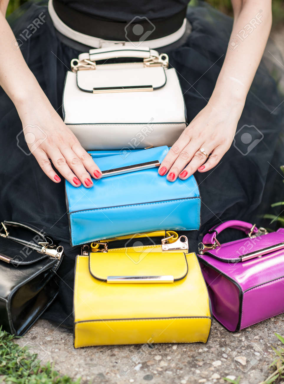 colorful purses