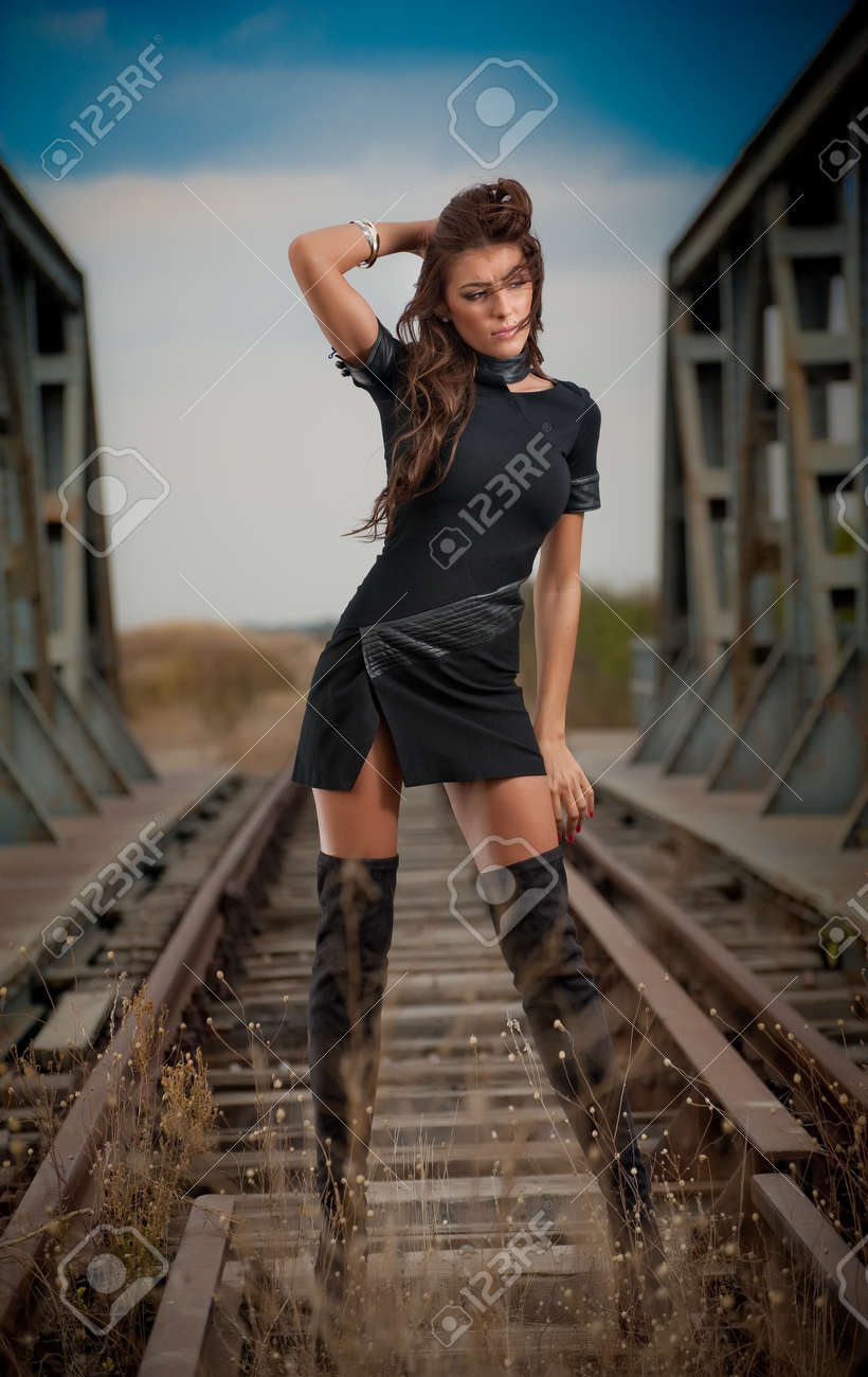 short black dress with boots