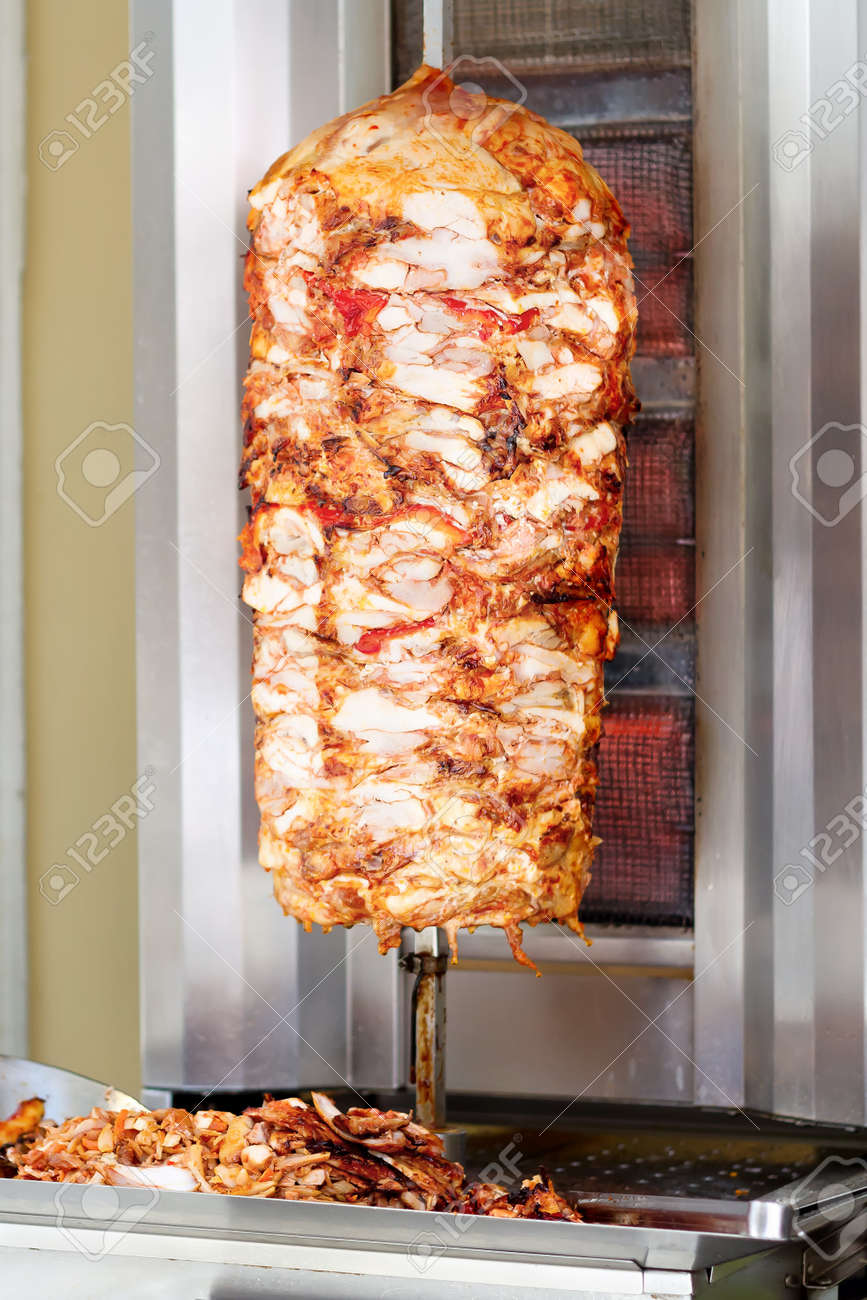 Kebab, meat roasted on large vertical spit - 9806126 Kebab, meat roasted on large vertical spit - 9806126