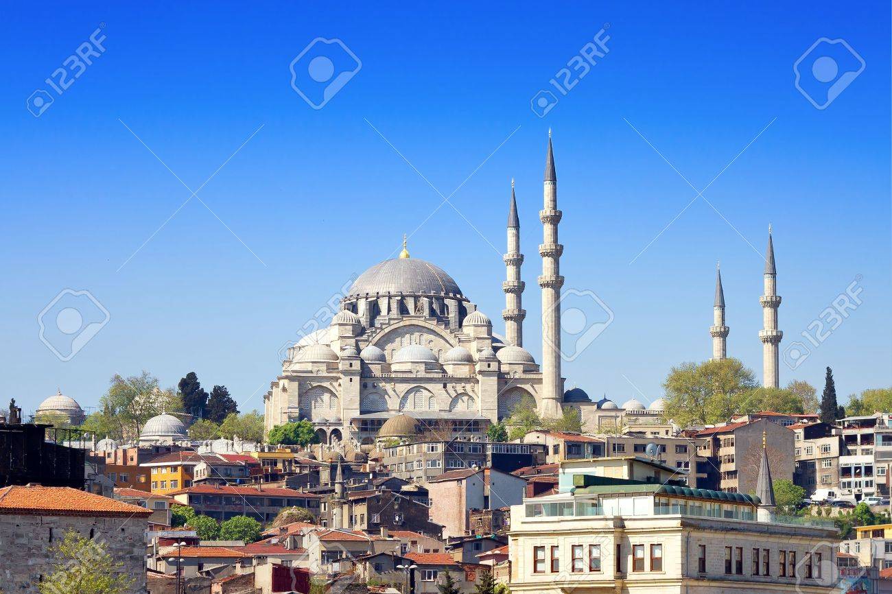 Istanbul Suleymaniye Mosque built by Suleiman the Magnificent - 12425271 Istanbul Suleymaniye Mosque built by Suleiman the Magnificent - 12425271