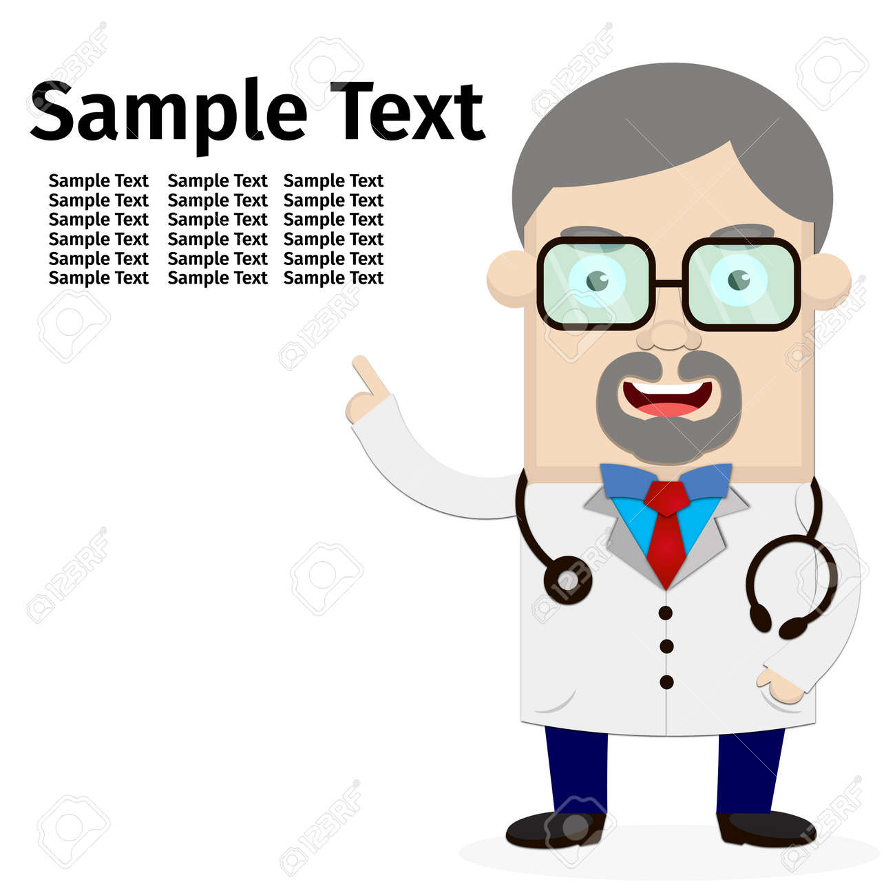 プレゼンテーションの医者 医療プレゼンテーションのクリップボードと医師 のイラスト素材 ベクタ Image