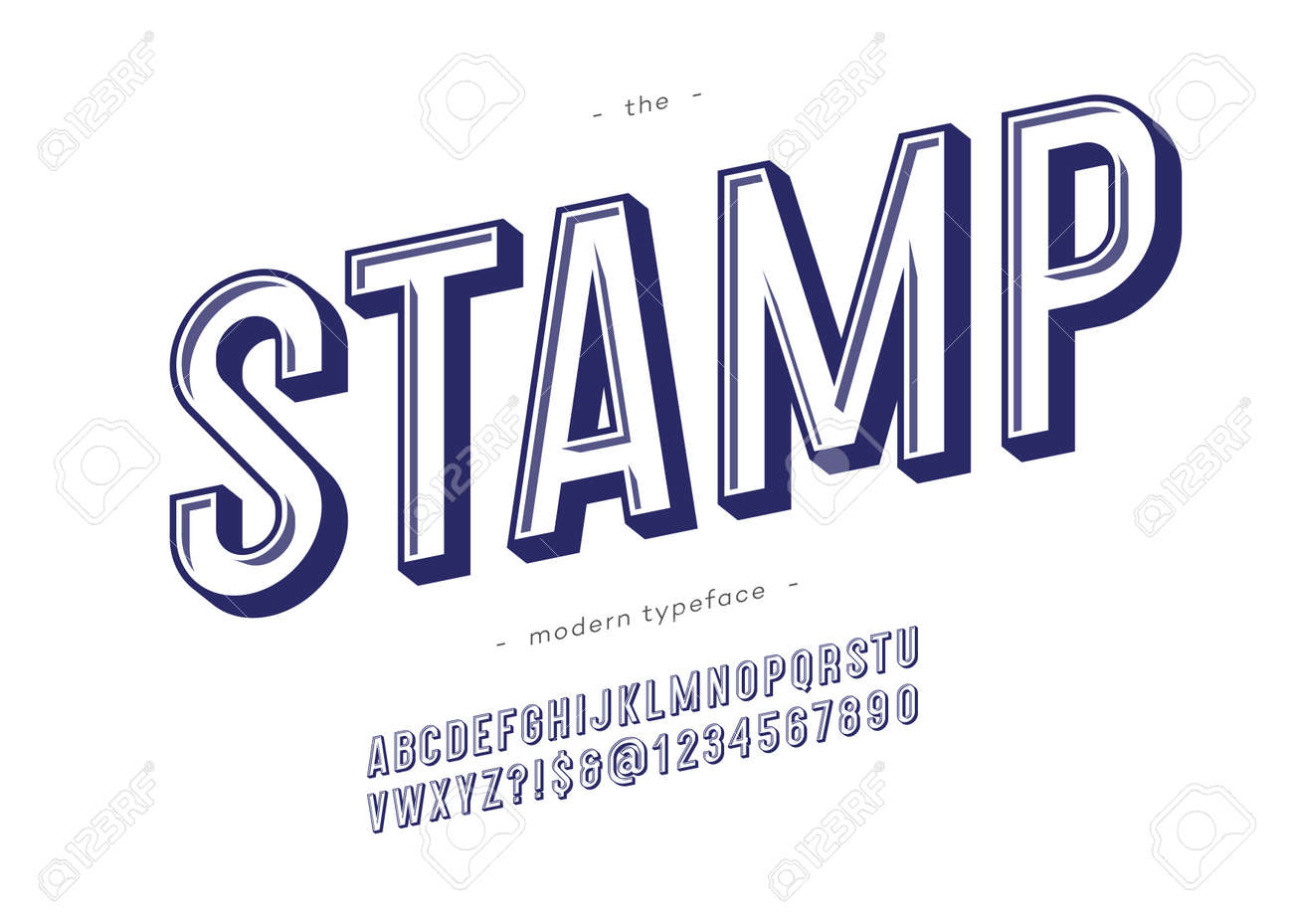 Vector Stamp Bold Font Trendy Typography Color Style For Decoration Stock Photo Picture And Royalty Free Image Image 114025429
