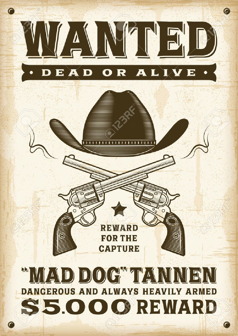 vintage western wanted poster royalty free cliparts vectors and western wanted poster