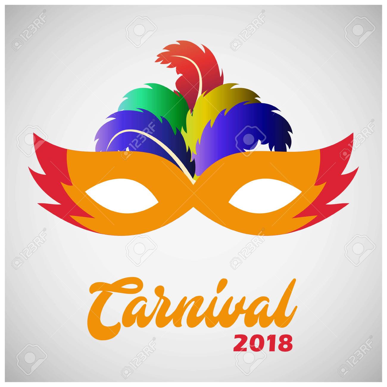 Download Happy Brazilian Carnival Day Yellow And Red Carnival Mask With Royalty Free Cliparts Vectors And Stock Illustration Image 104850189 PSD Mockup Templates
