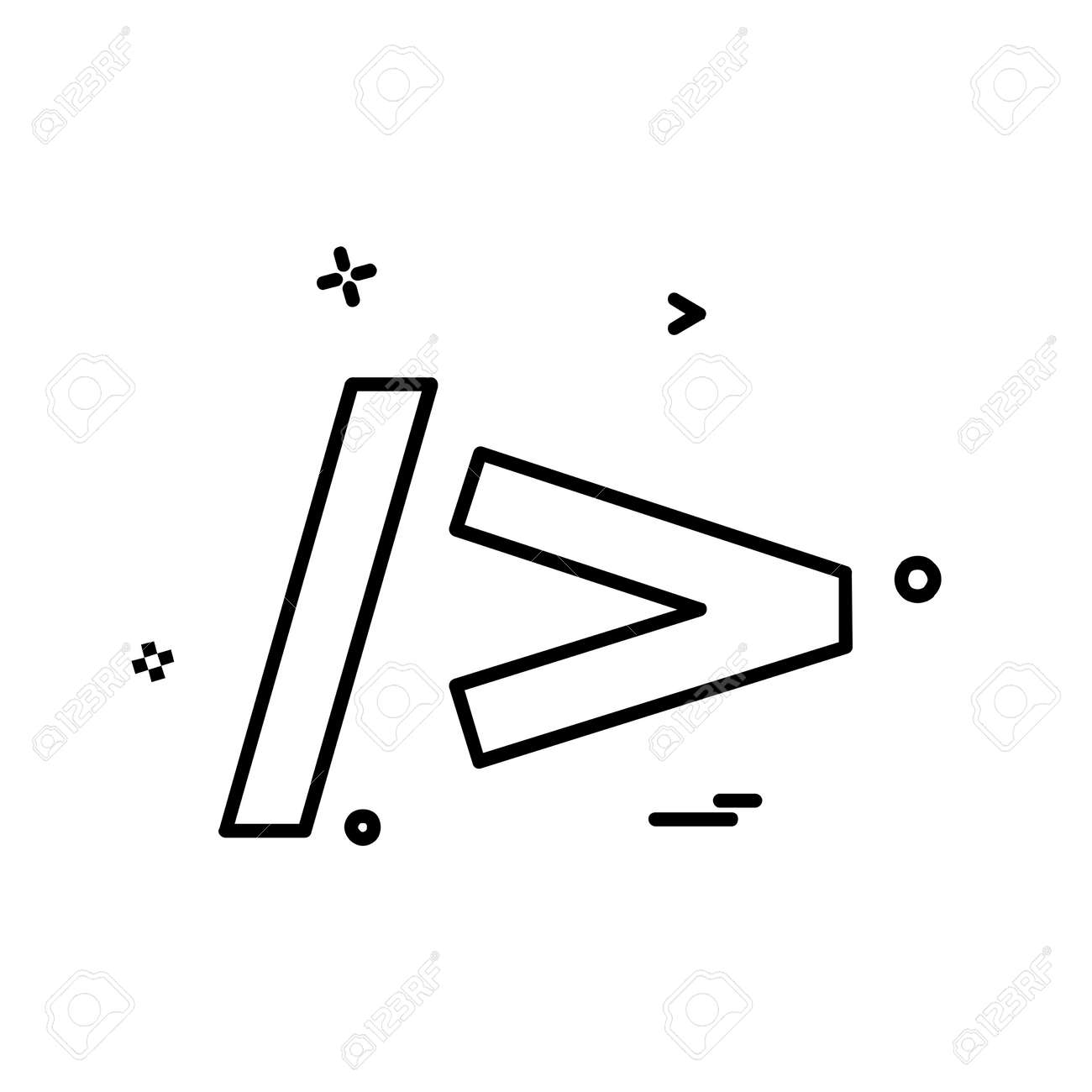 Code Icon Design Vector Royalty Free SVG, Cliparts, Vectors, And Stock  Illustration. Image 110315190.