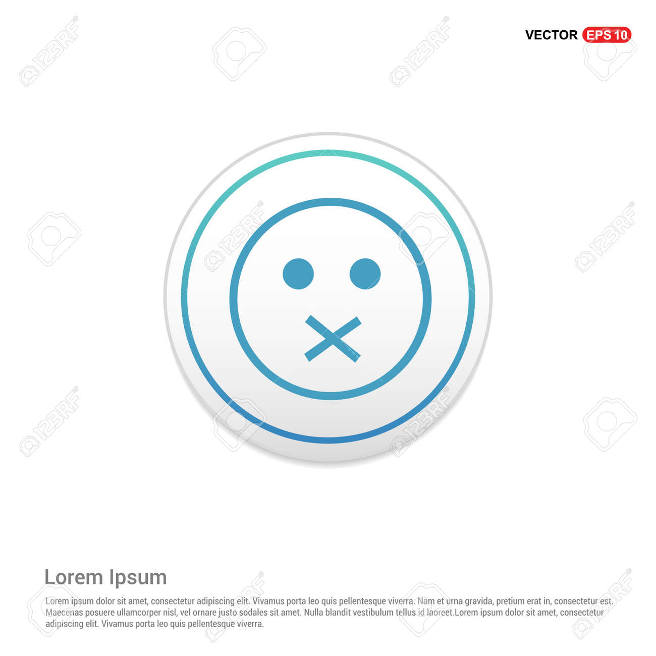 10 SMILLY FACE BUTTONS White