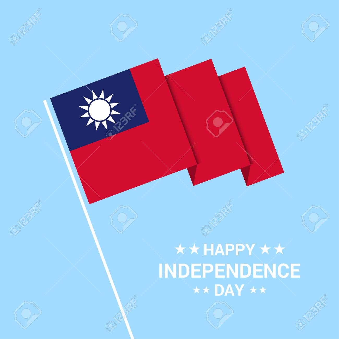 taiwan independence day typographic