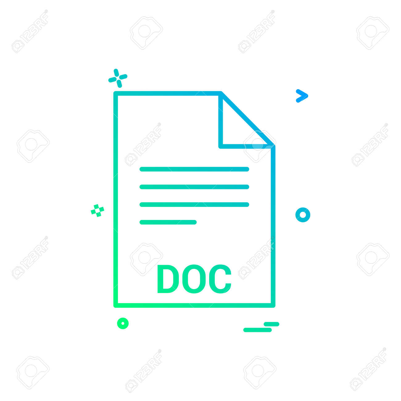 doc file file extension file format icon vector design format doc