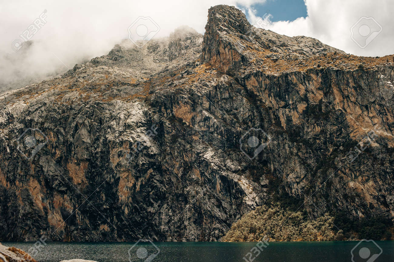 Nev Churup Summit and Laguna, Huascaran National Park in the Andes, South America - 150706080 Nev Churup Summit and Laguna, Huascaran National Park in the Andes, South America - 150706080