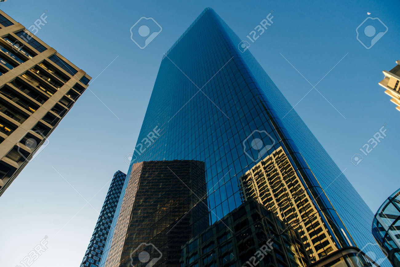 view of Calgary downtown on Center Street showing tall corporate office skyscrapers. canada - 169580205 view of Calgary downtown on Center Street showing tall corporate office skyscrapers. canada - 169580205