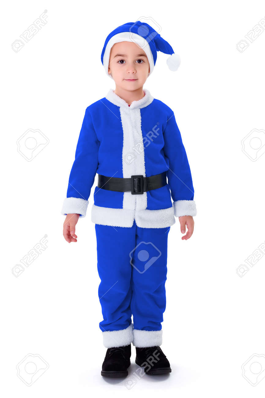 blue santa costume