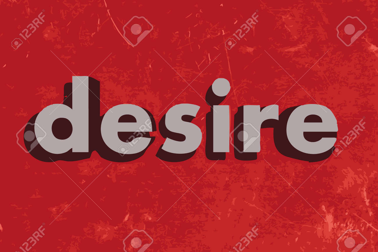 Desire Vector Word On Red Concrete Wall Royalty Free Cliparts Vectors And Stock Illustration Image